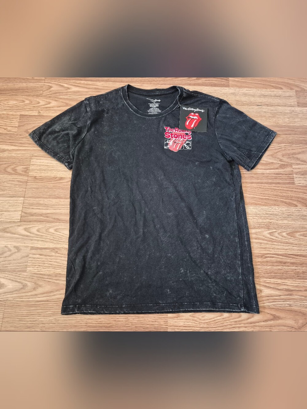 The Rolling Stones Men's Black Short-Sleeve Cotton Blend Shirt